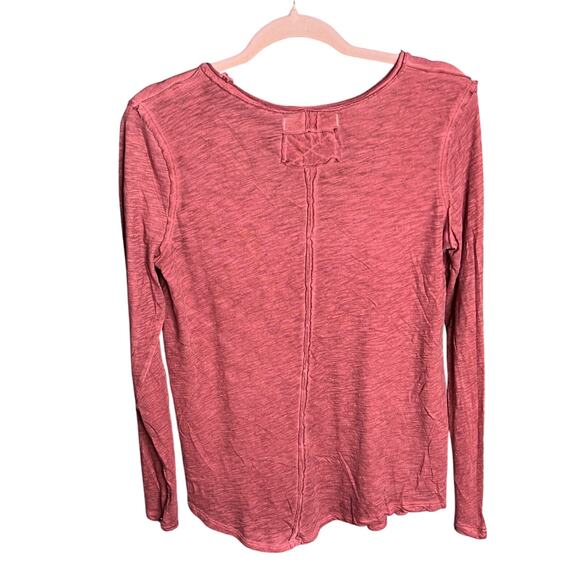 We The Free by Free People It's A Secret Tee mauve burgundy pink size small NWOT - Picture 3 of 3